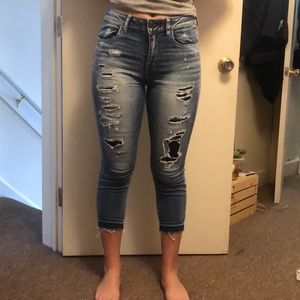 American Eagle high rise jegging crop